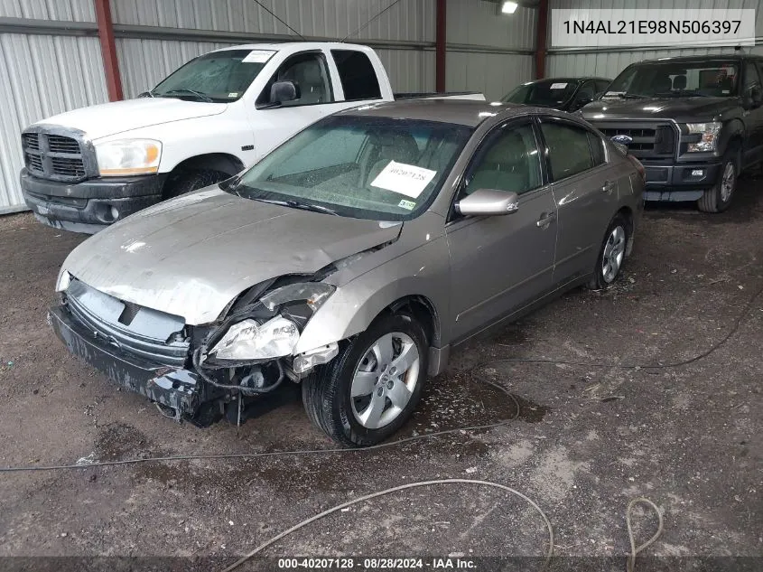 2008 Nissan Altima 2.5 S VIN: 1N4AL21E98N506397 Lot: 40207128