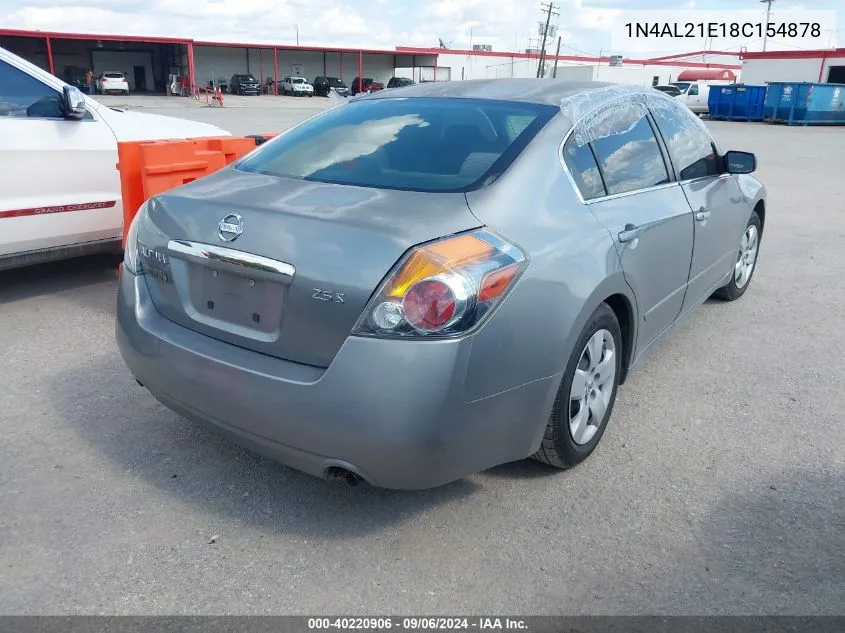 2008 Nissan Altima 2.5 S VIN: 1N4AL21E18C154878 Lot: 40220906