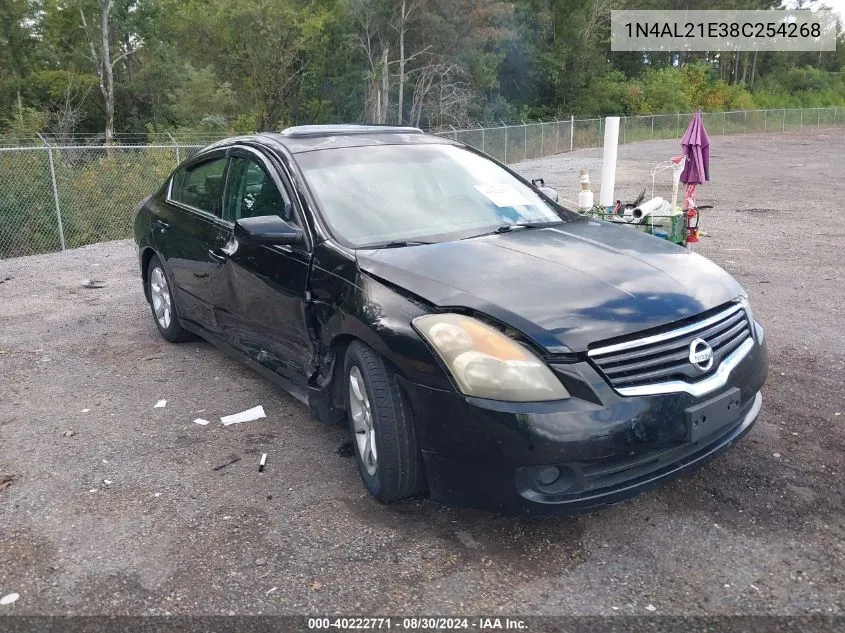 2008 Nissan Altima 2.5 S VIN: 1N4AL21E38C254268 Lot: 40222771