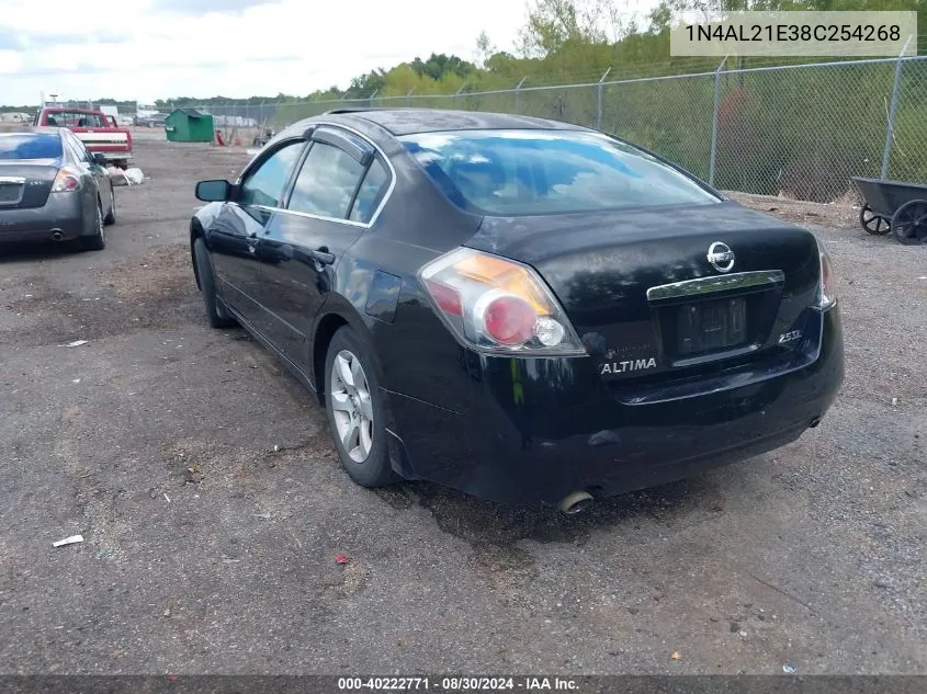 2008 Nissan Altima 2.5 S VIN: 1N4AL21E38C254268 Lot: 40222771