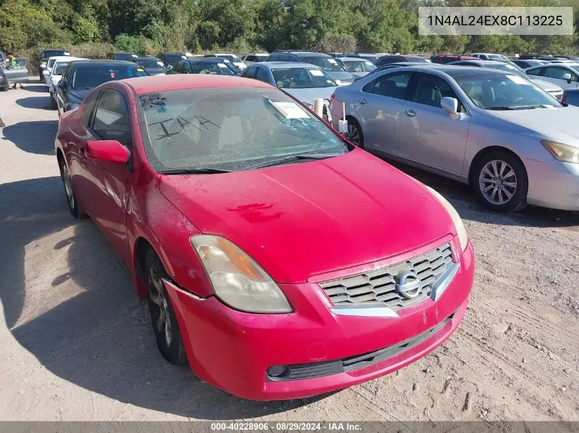 2008 Nissan Altima 2.5 S VIN: 1N4AL24EX8C113225 Lot: 40228906