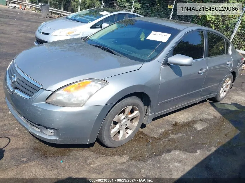 2008 Nissan Altima 2.5 S VIN: 1N4AL21E48C229086 Lot: 40230581