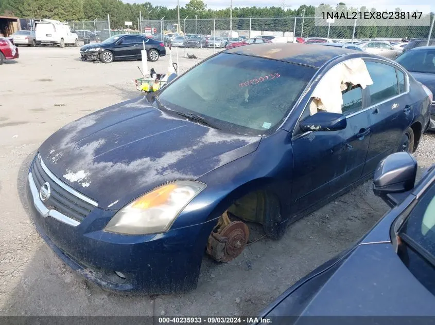 2008 Nissan Altima 2.5 S VIN: 1N4AL21EX8C238147 Lot: 40235933