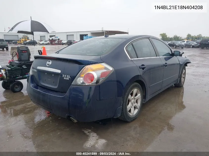 2008 Nissan Altima 3.5 Sl VIN: 1N4BL21E18N404208 Lot: 40241599