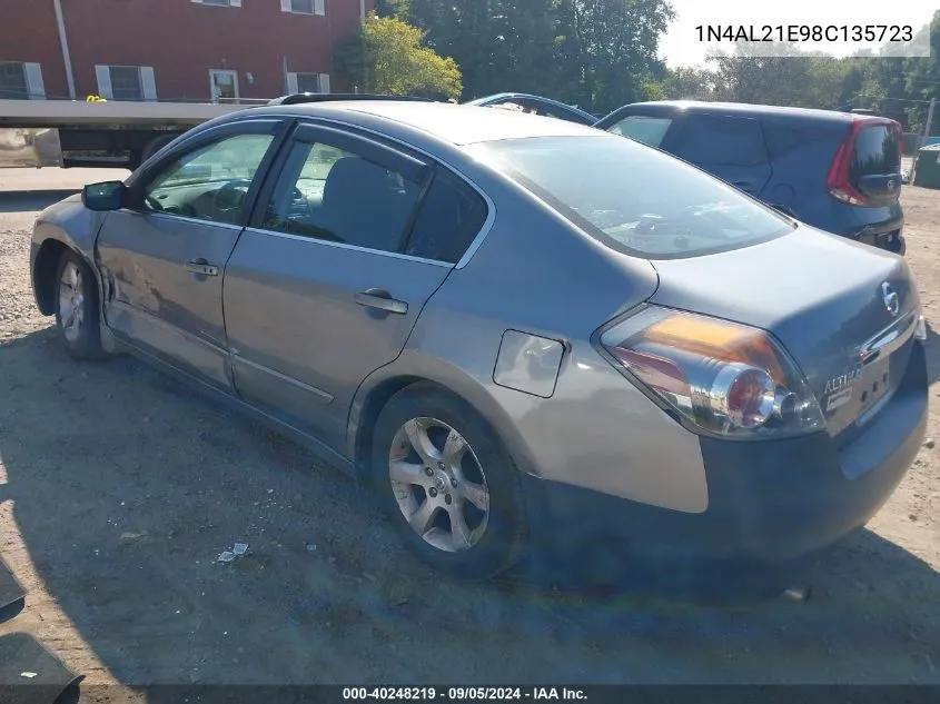 2008 Nissan Altima 2.5 S VIN: 1N4AL21E98C135723 Lot: 40248219