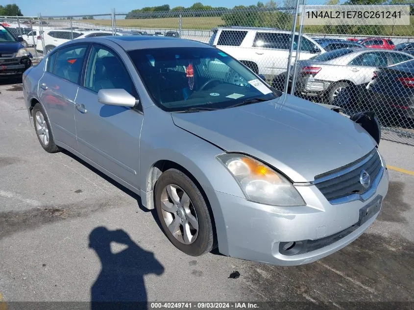 2008 Nissan Altima 2.5 S VIN: 1N4AL21E78C261241 Lot: 40249741