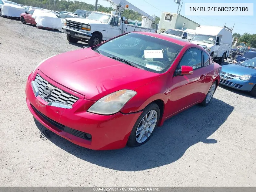 2008 Nissan Altima 3.5 Se VIN: 1N4BL24E68C222186 Lot: 40251531