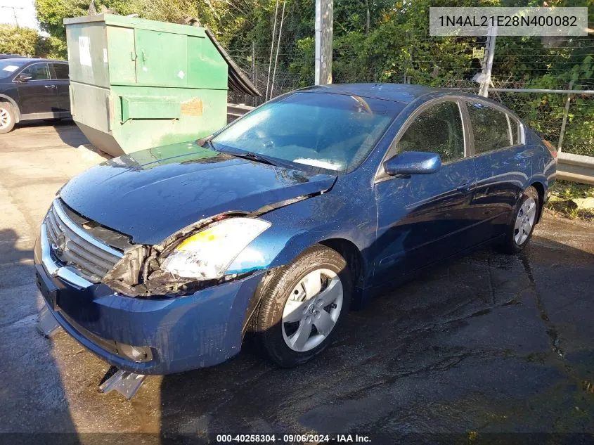 2008 Nissan Altima 2.5/2.5S VIN: 1N4AL21E28N400082 Lot: 40258304