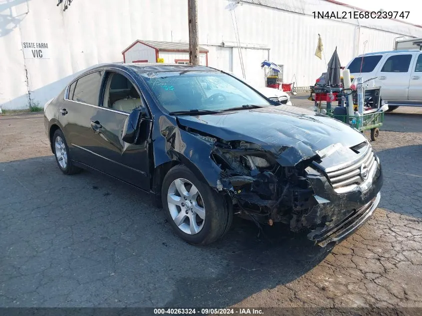 2008 Nissan Altima 2.5/2.5S VIN: 1N4AL21E68C239747 Lot: 40263324