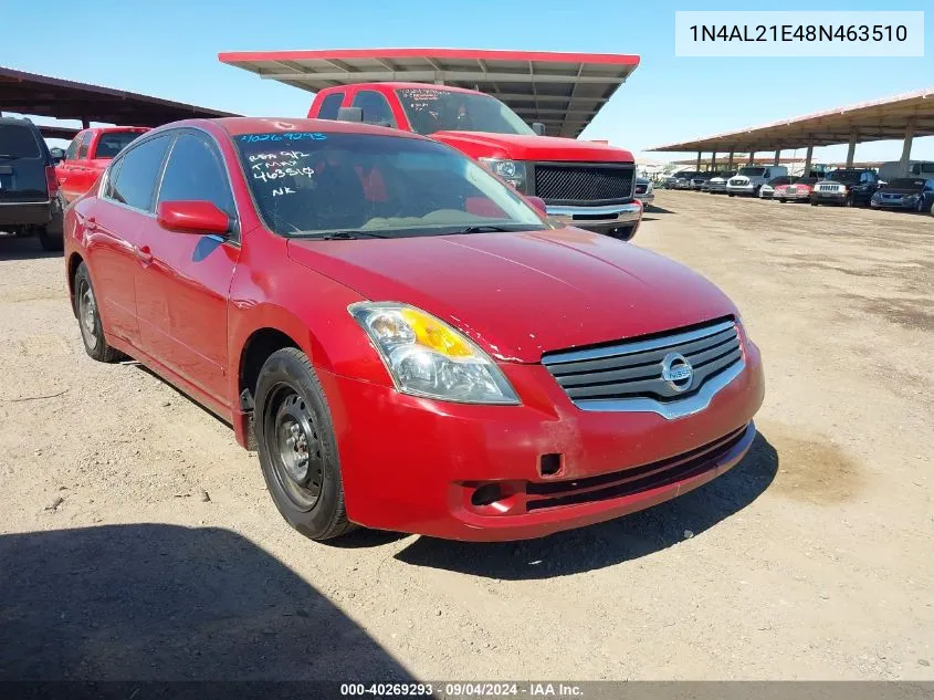 1N4AL21E48N463510 2008 Nissan Altima 2.5 S