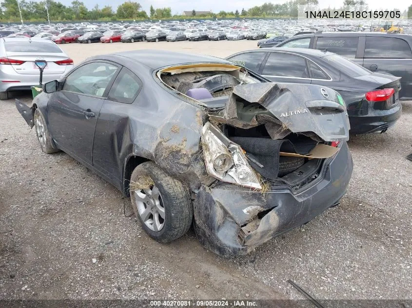 2008 Nissan Altima 2.5 S VIN: 1N4AL24E18C159705 Lot: 40270081