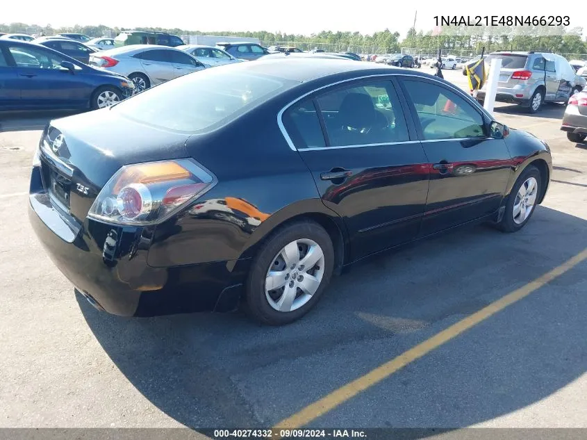 2008 Nissan Altima 2.5 S VIN: 1N4AL21E48N466293 Lot: 40274332