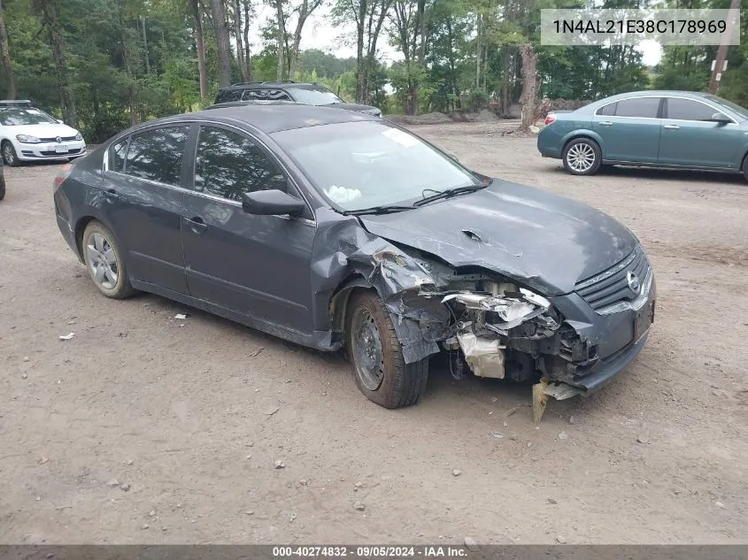 2008 Nissan Altima 2.5/2.5S VIN: 1N4AL21E38C178969 Lot: 40274832