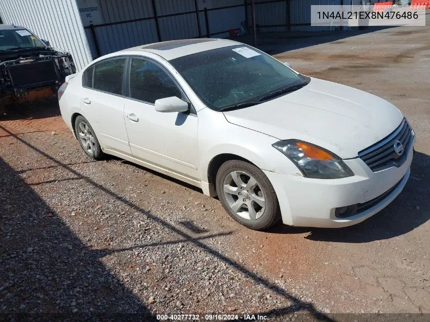 2008 Nissan Altima 2.5 S VIN: 1N4AL21EX8N476486 Lot: 40277732