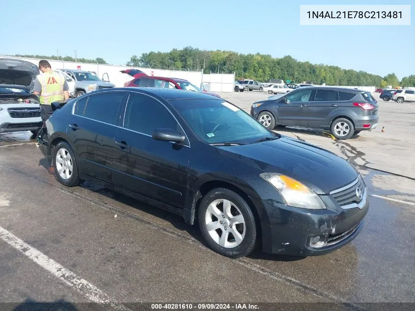 2008 Nissan Altima 2.5 S VIN: 1N4AL21E78C213481 Lot: 40281610