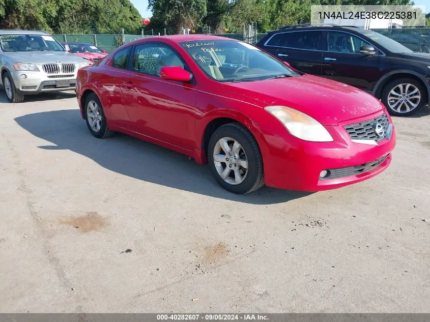 2008 Nissan Altima 2.5 S VIN: 1N4AL24E38C225381 Lot: 40282607