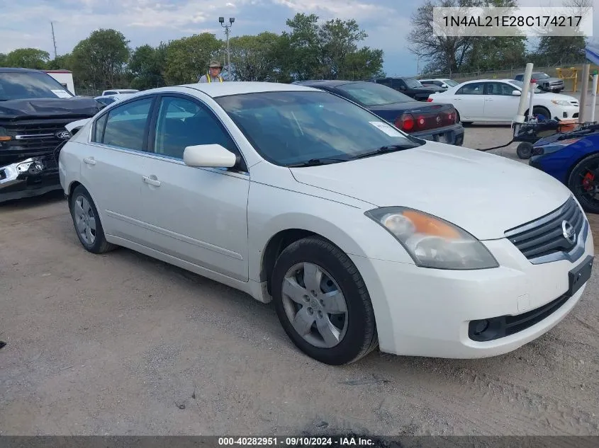 2008 Nissan Altima 2.5/2.5S VIN: 1N4AL21E28C174217 Lot: 40282951