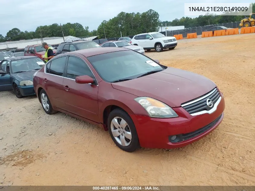 2008 Nissan Altima 2.5 S VIN: 1N4AL21E28C149009 Lot: 40287465