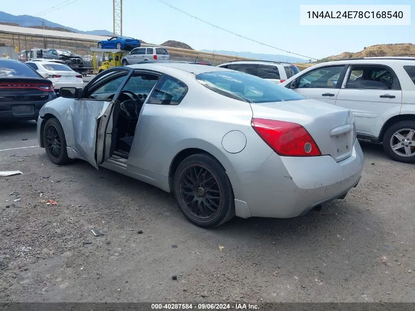 2008 Nissan Altima 2.5 S VIN: 1N4AL24E78C168540 Lot: 40287584