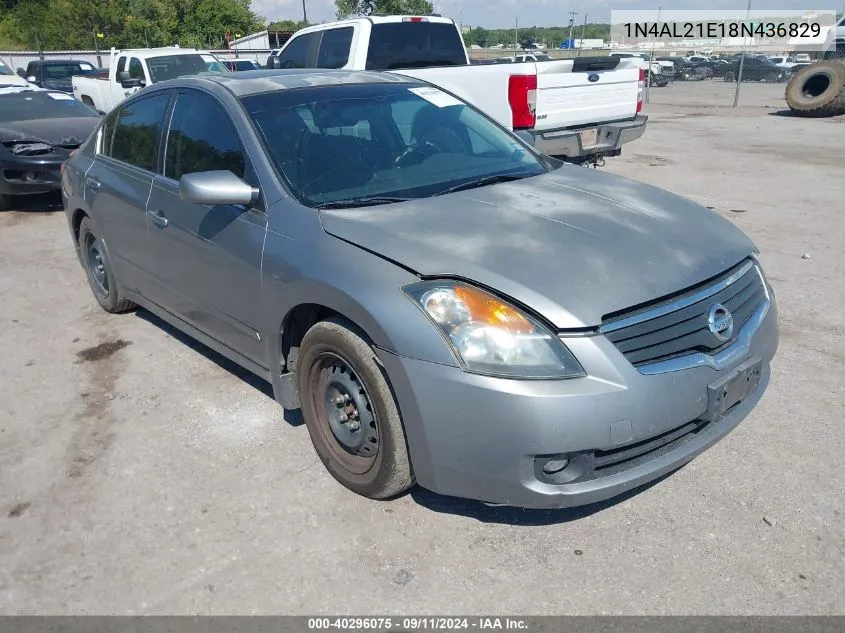 2008 Nissan Altima 2.5 S VIN: 1N4AL21E18N436829 Lot: 40296075