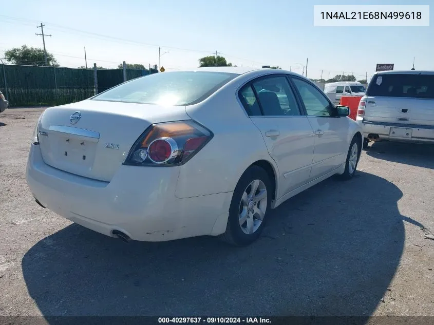 2008 Nissan Altima 2.5 S VIN: 1N4AL21E68N499618 Lot: 40297637