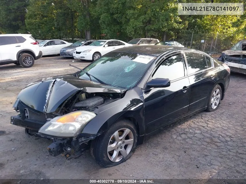 2008 Nissan Altima 2.5 S VIN: 1N4AL21E78C141097 Lot: 40302778