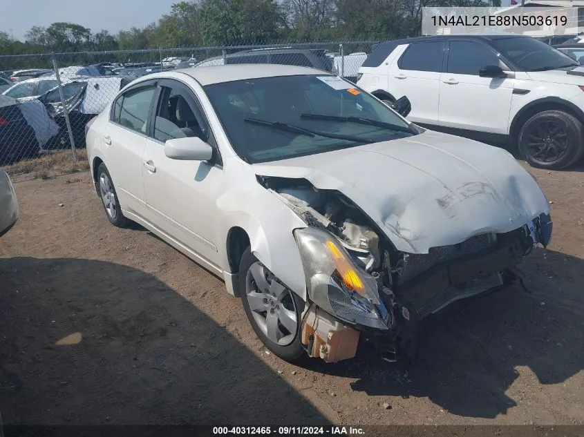 2008 Nissan Altima 2.5/2.5S VIN: 1N4AL21E88N503619 Lot: 40312465