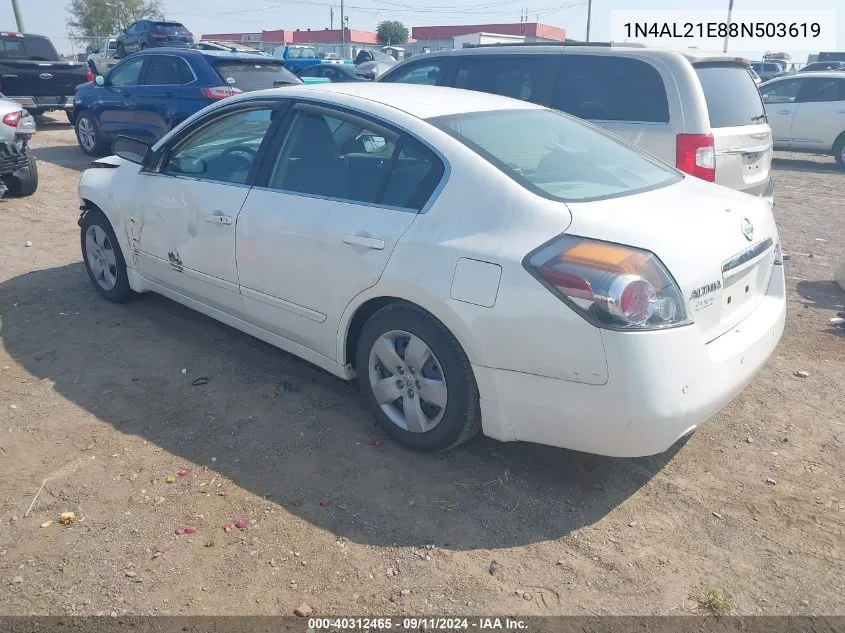 2008 Nissan Altima 2.5/2.5S VIN: 1N4AL21E88N503619 Lot: 40312465