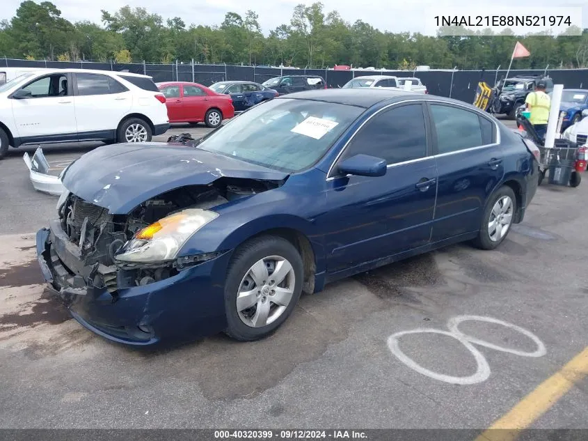 2008 Nissan Altima 2.5 S VIN: 1N4AL21E88N521974 Lot: 40320399