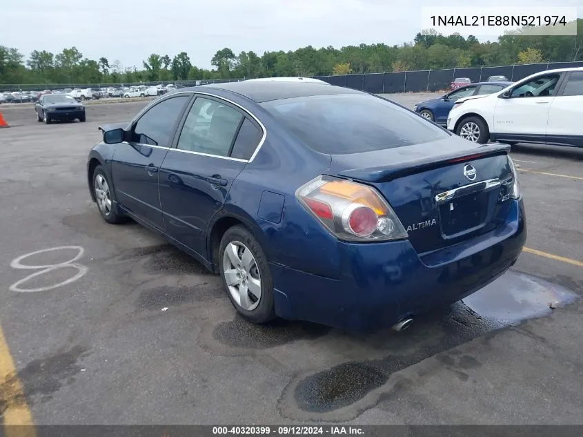 2008 Nissan Altima 2.5 S VIN: 1N4AL21E88N521974 Lot: 40320399