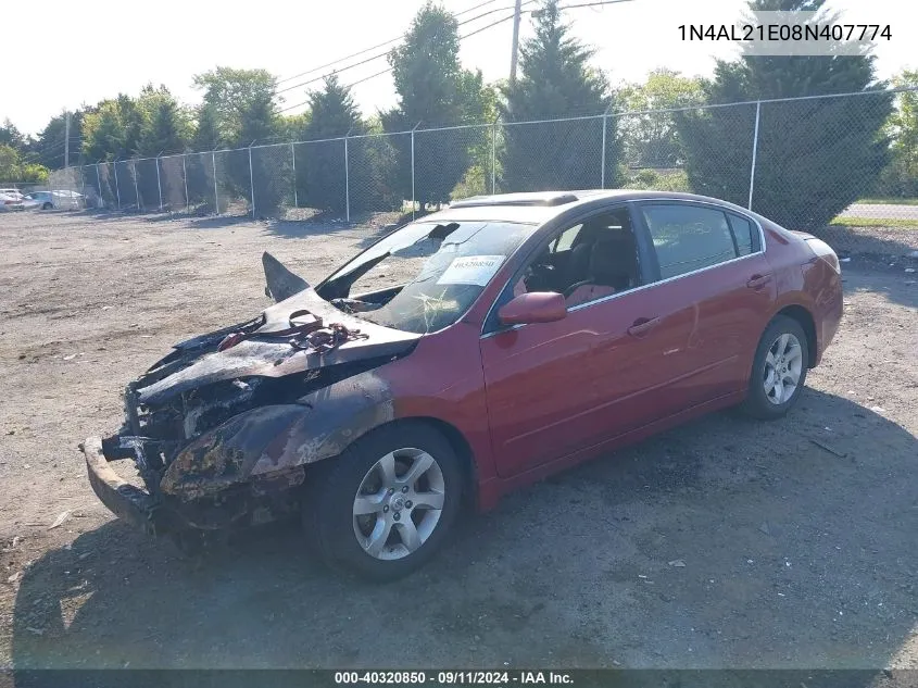 1N4AL21E08N407774 2008 Nissan Altima 2.5/2.5S