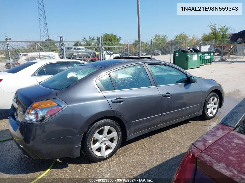 2008 Nissan Altima 2.5 S VIN: 1N4AL21E98N559343 Lot: 40329550