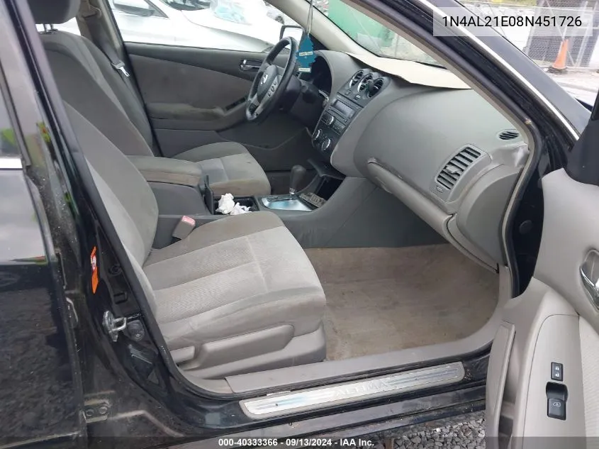 1N4AL21E08N451726 2008 Nissan Altima 2.5 S