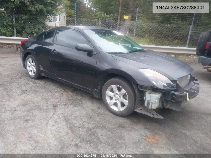 2008 Nissan Altima 2.5 S VIN: 1N4AL24E78C288001 Lot: 40342751