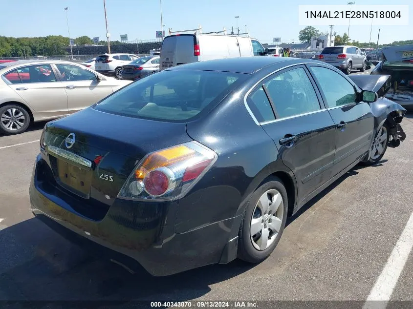 1N4AL21E28N518004 2008 Nissan Altima 2.5/2.5S