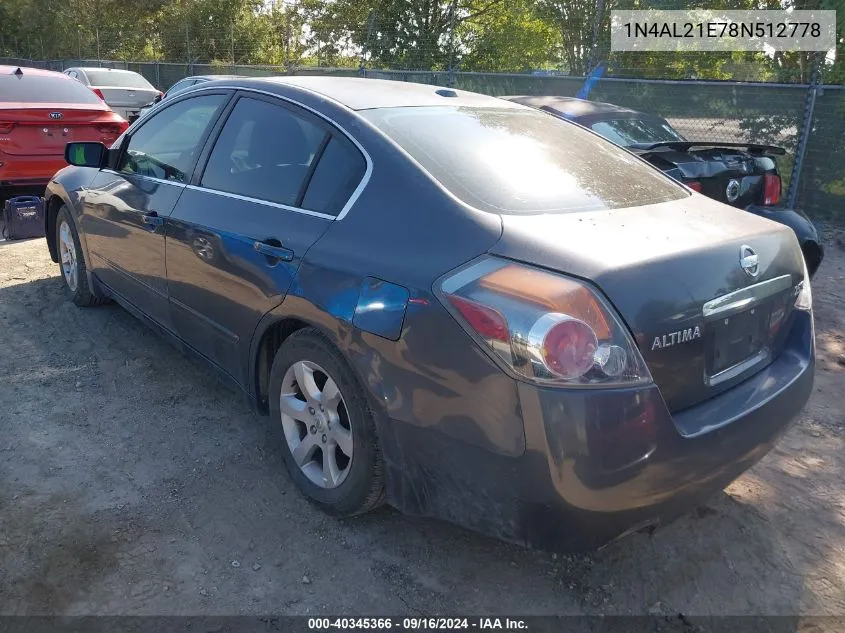 1N4AL21E78N512778 2008 Nissan Altima 2.5/2.5S