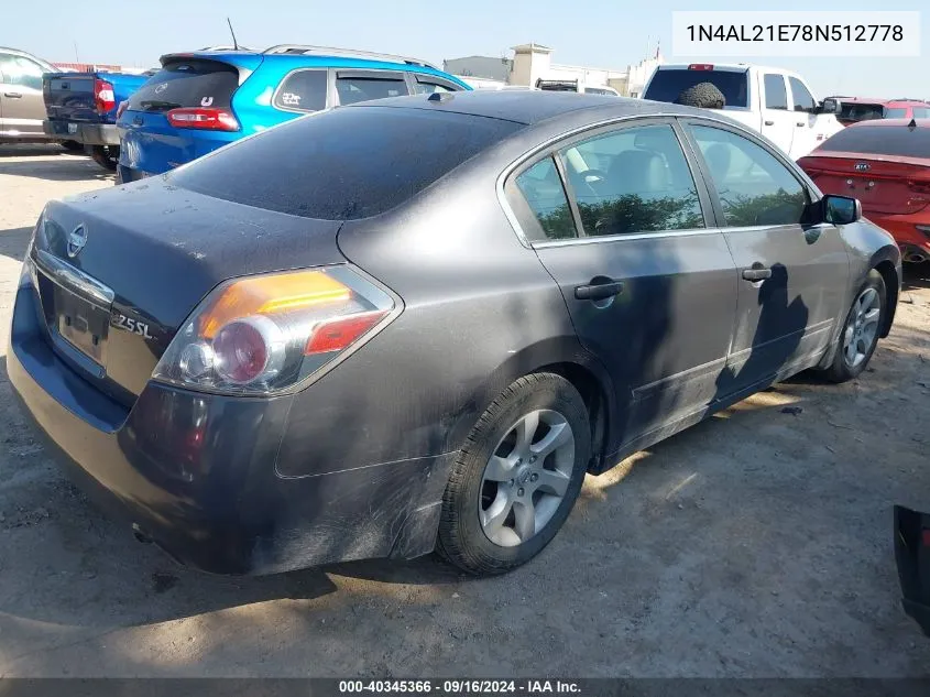 1N4AL21E78N512778 2008 Nissan Altima 2.5/2.5S