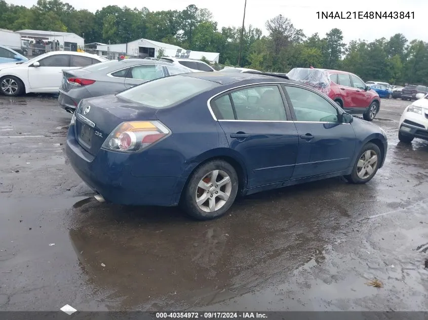 1N4AL21E48N443841 2008 Nissan Altima 2.5 S