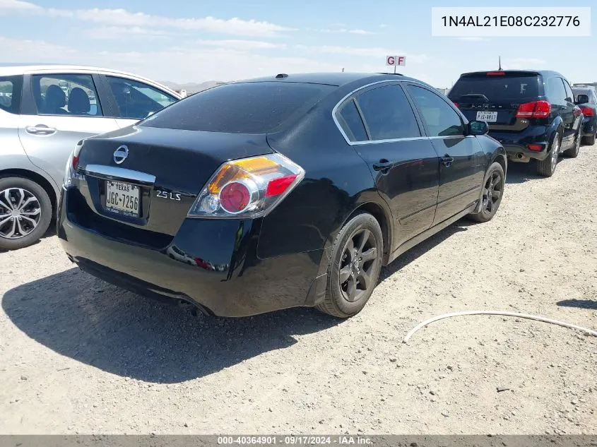 1N4AL21E08C232776 2008 Nissan Altima 2.5 S