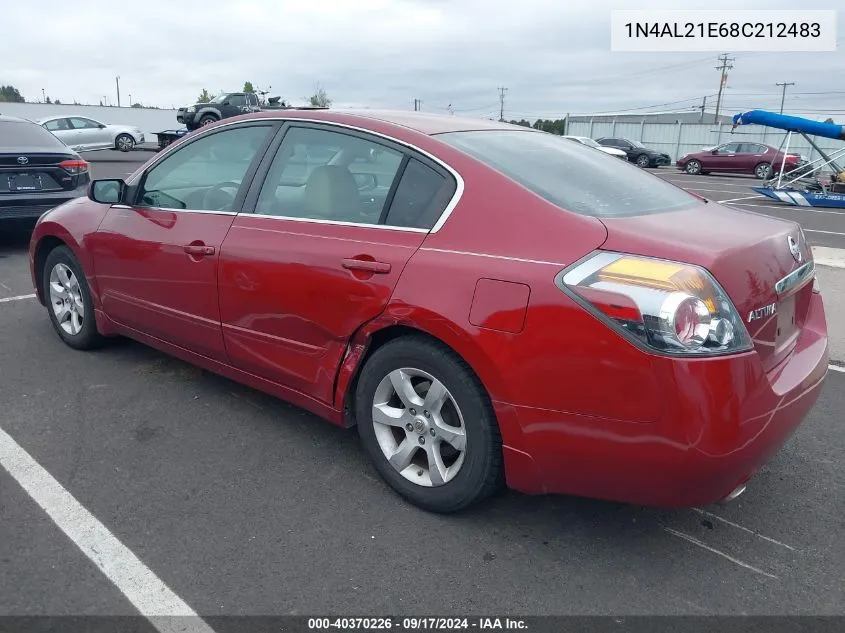 2008 Nissan Altima 2.5 S VIN: 1N4AL21E68C212483 Lot: 40370226