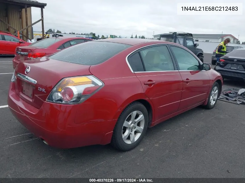 2008 Nissan Altima 2.5 S VIN: 1N4AL21E68C212483 Lot: 40370226