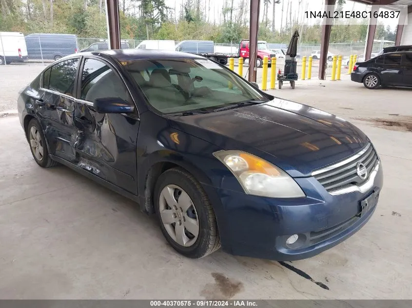 2008 Nissan Altima 2.5 S VIN: 1N4AL21E48C164837 Lot: 40370575