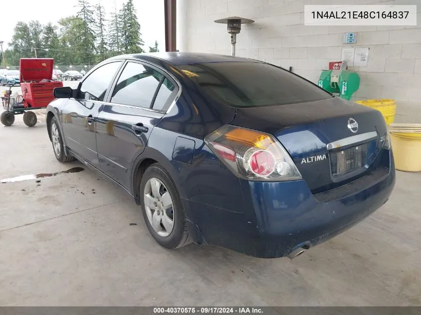 2008 Nissan Altima 2.5 S VIN: 1N4AL21E48C164837 Lot: 40370575