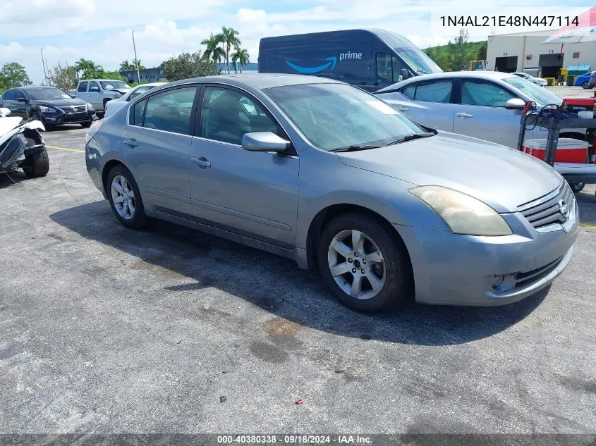 2008 Nissan Altima 2.5/2.5S VIN: 1N4AL21E48N447114 Lot: 40380338