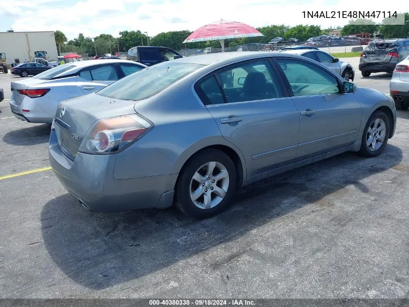 2008 Nissan Altima 2.5/2.5S VIN: 1N4AL21E48N447114 Lot: 40380338