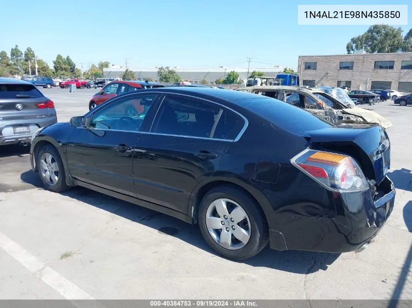 1N4AL21E98N435850 2008 Nissan Altima 2.5 S