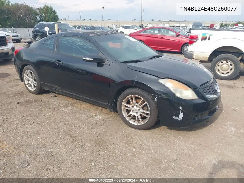 2008 Nissan Altima 3.5 Se VIN: 1N4BL24E48C260077 Lot: 40402229