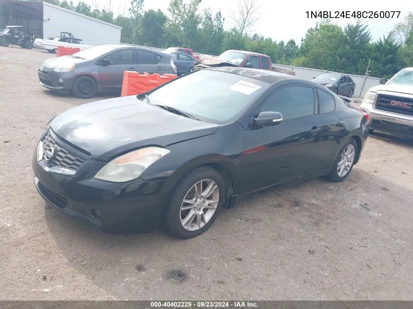 2008 Nissan Altima 3.5 Se VIN: 1N4BL24E48C260077 Lot: 40402229