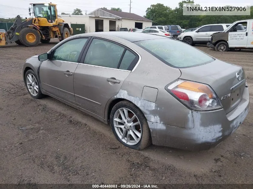 2008 Nissan Altima 2.5 S VIN: 1N4AL21EX8N527906 Lot: 40448083