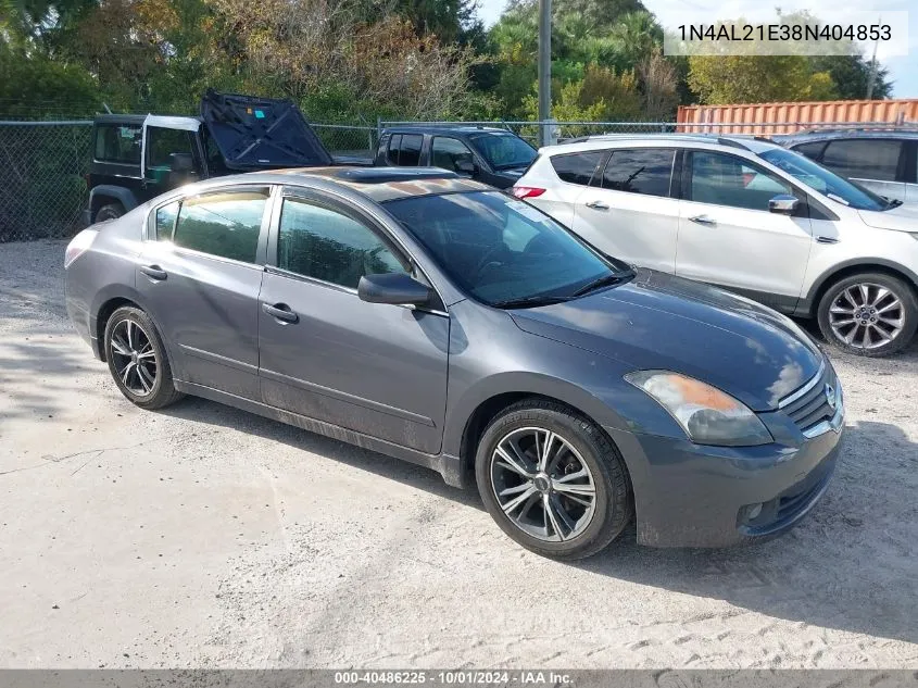 2008 Nissan Altima 2.5/2.5S VIN: 1N4AL21E38N404853 Lot: 40486225